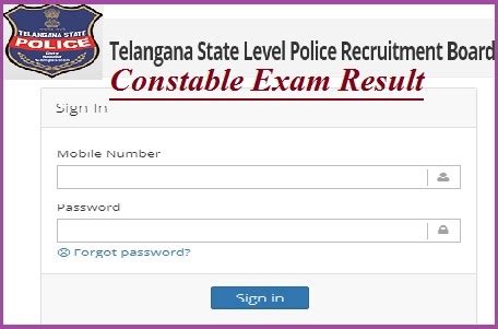TSLPRB SI, Constable Results 2023: Telangana Police  .